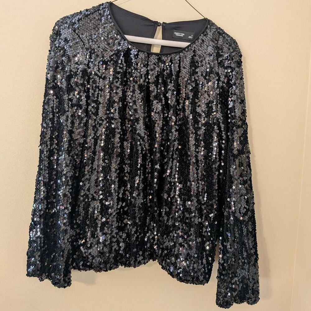 Simply Vera Vera Wang Sparkly Sequin Top
